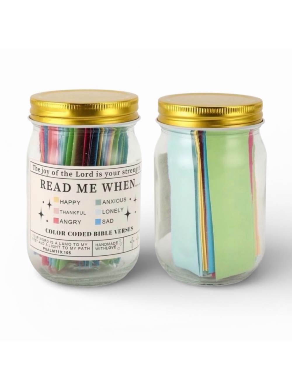 Handmade 'Read Me When' Scripture Jar - Multi-Color